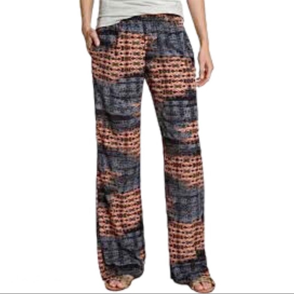 WAYF Boho Tribal Print Wide-Leg Pants XS 🌿